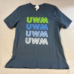 Bella Canvas Navy Tee with Multicolor UWM Design